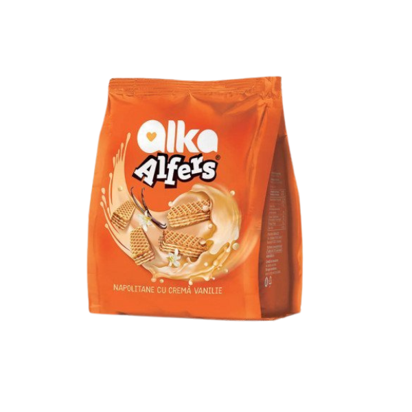 NAPOLITANE CU CREMA VANILIE ALFERS 180G