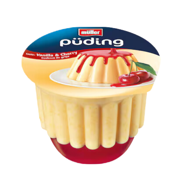 PUDDING DE GRIS CU SOS CIRESE MULLER 450G